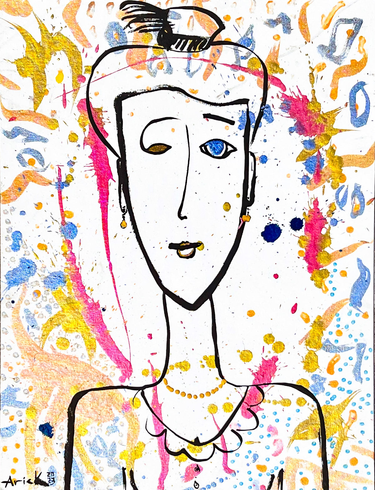 Matriarch, 2023, painting on canvas by Arick Moriartsy